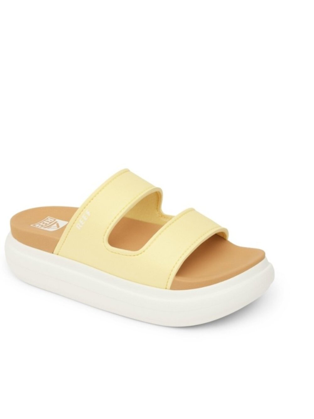 60$ Reef Cushion Bondi 2 Bar Open Toe Sandals Women's Size 6 M US Yellow
